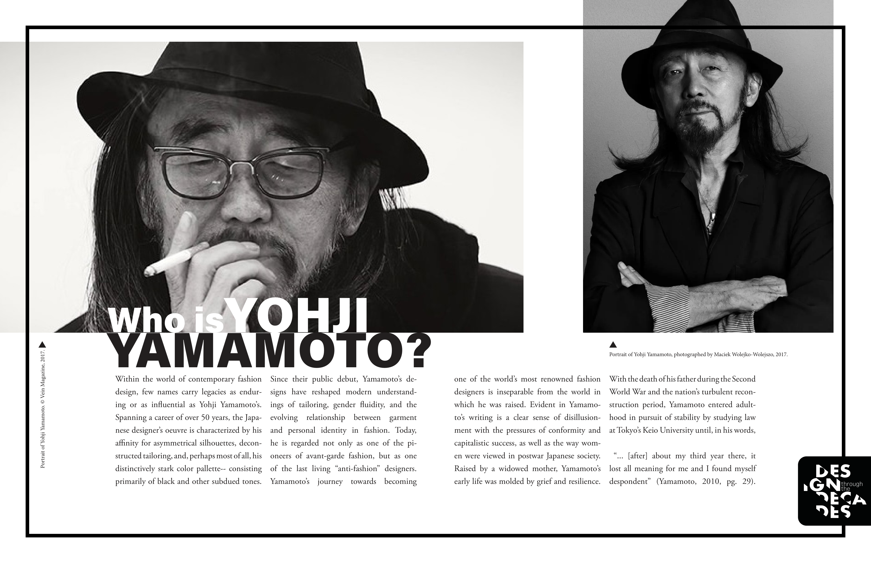 Yamamoto editorial spread 2 — Who is Yohji Yamamoto?
