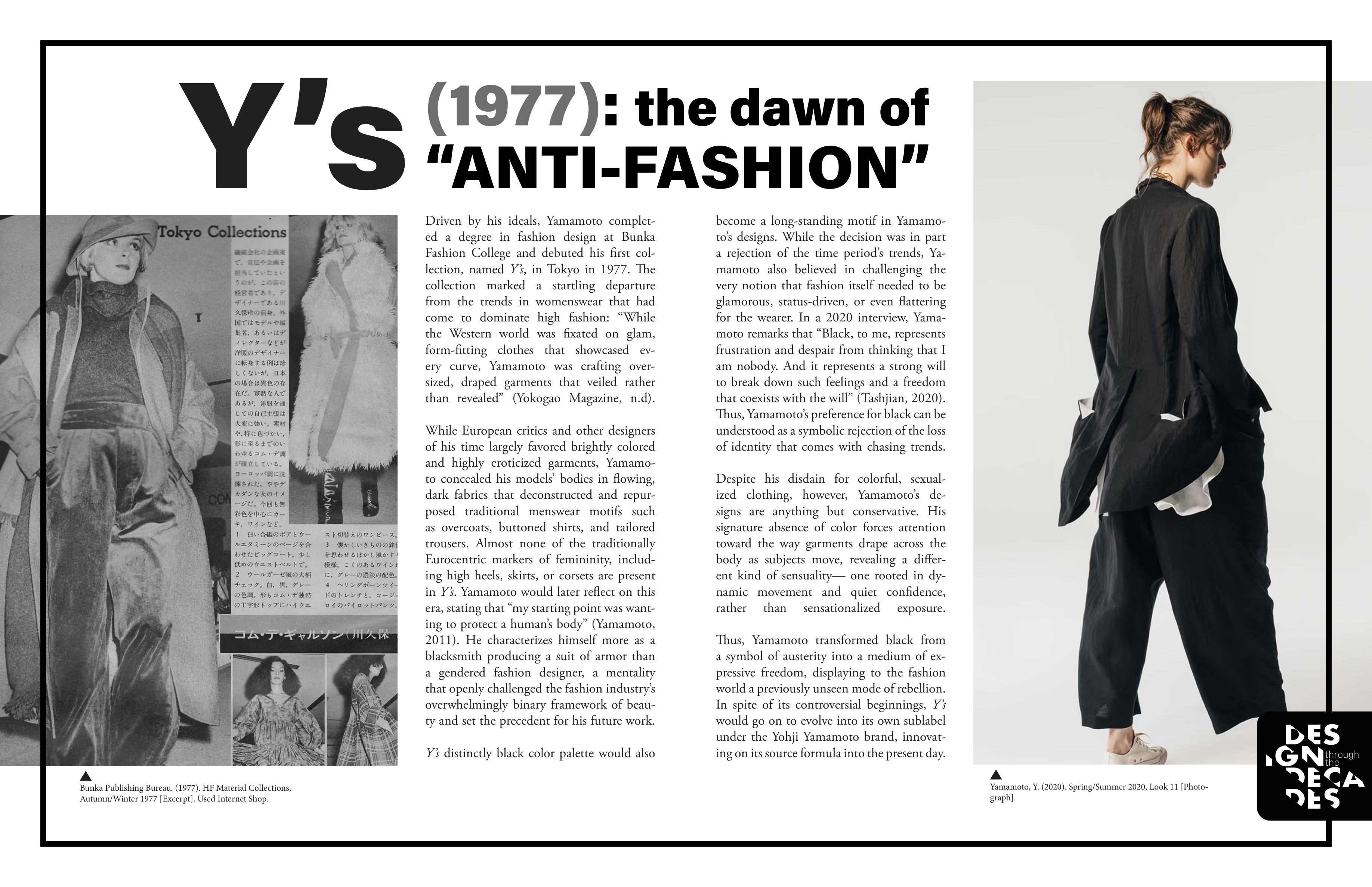 Yamamoto editorial spread 3 — Y's (2018–2023)
